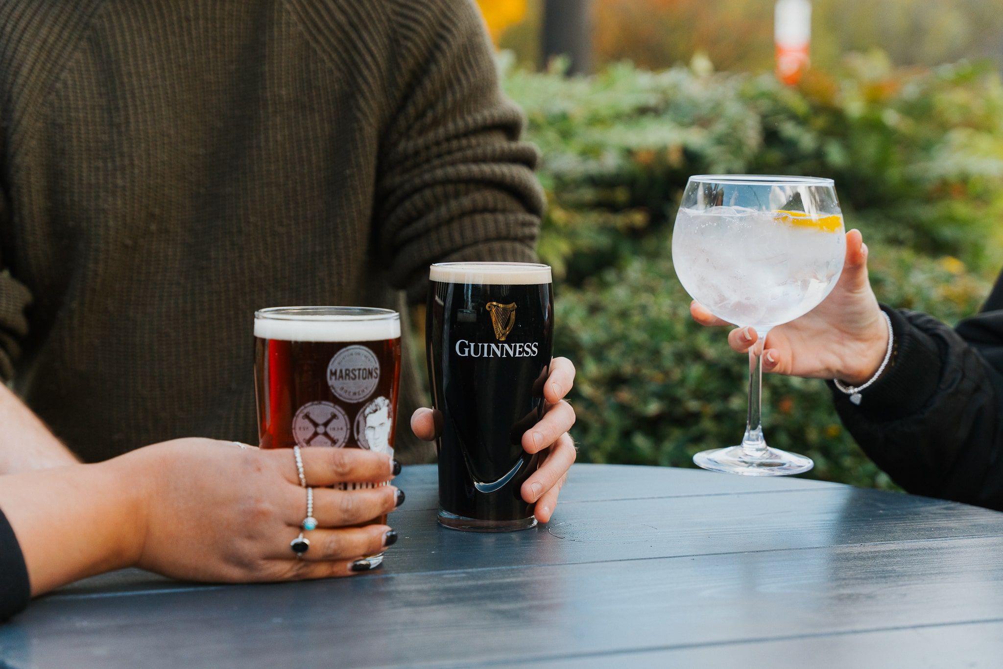 Pub beer garden at The Wolferstan Arms Drink in the great outdoors with us